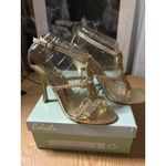 New Women’s Celeste Charlize 3.5” High Heel 👠 Shoes Gold Rhinestones size 6.5 Photo 2