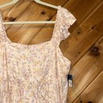 Arizona Jeans Arizona jean Co peach floral ruffle sleeve mini dress NWT Photo 1