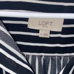 Loft  Black and White Buttoned Long Sleeve Shirt Dress size M Photo 2