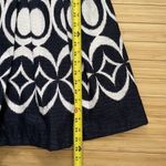 The Limited  Womens Size 4 Blue Geometric Dress Knee Length Sleeveless Boat Neck Photo 6