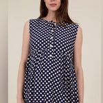 Clary & Peg Silvie Maternity Maxi Dress in Spot Polka Dot Blue Size undefined Photo 2
