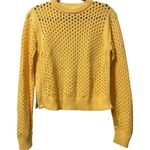 Varley Hains Pineapple Knit Crewneck Sweater in Sunlight Yellow Size Small Photo 4