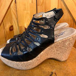 Jbu  Lillian Black Wedge Sandal Size 6.5M Photo 0