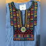 ZARA Embroidered ‘premium Denim Collection’ Tunic dress  womens XS Photo 2