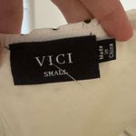 VICI NWOT Coquette White & Black Mini Polka Dot Halter Top Bubble Dress Size XS Photo 7