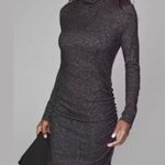 Athleta Malaga ruched long sleeve dress dark heathered gray size large Photo 0
