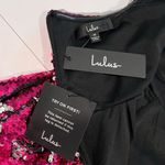 Lulus NWT Look Like a Star Magenta Pink Reversible Sequin Strapless Dress MEDIUM Photo 10