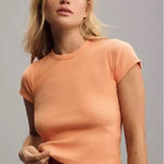 Maeve  The Blair Baby Tee Cropped Edition In Orange small Photo 0