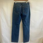 H&M Straight Denim Jeans Women Size 10 Medium Wash Ankle Slit Urban Edgy Modern Photo 3