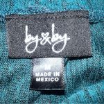 By & By Deep Green Long Sleeve Sweater with Twisted Draped Front Photo 8