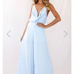 Selfie Leslie Blue Wide Leg Jumpsuit Photo 0