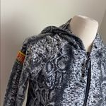 L.A.M.B. VINTAGE Snakeskin Print Zip Hoodie Womens Sz Large Black Grey Harajuku Y2K Photo 1