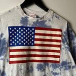 Urban Outfitters American Flag T Shirt Vintage 90s White Blue Large L Made In USA Graphic Tee Photo 11