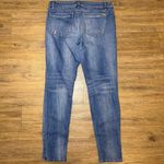 White House | Black Market Blue Distressed Skinny Silver Accents Jeans Size 10R Photo 8
