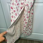 ZARA  NWT Floral Ruched Midi Dress Small Sweetheart Neck Button Smocked Back Photo 3