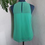 A Byer Green Halter Style Blouse with Removable Necklace Photo 4