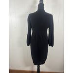 Vince women's Medium black wool blend button-up Long cardigan Puff Sleeve Photo 2