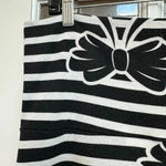 LuLaRoe  | Vintage & Rare Bow Stripe Black & White Maxi Skirt Size L Large Photo 2