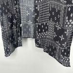 PPLA  Black Boho Kimono Patchwork Long Line Open Front Festival Size M Photo 4