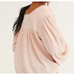 Free People  Blush Pink Wrap Blouse Photo 1