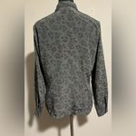 Sag Harbor EUC  Grey and Purple Button Down Floral Blouse size 8 Photo 6