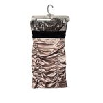 City Studio Lilac Purple Sequins Ruched Strapless Prom Dress Women SZ 1 Photo 4