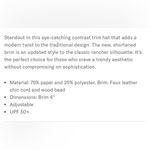 Karen Kane  black rancher hat with contrast brown  trim. NWT. Photo 1