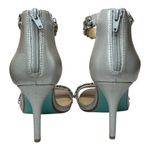 Blue by Betsey Johnson Angie Rhinestone Embellished Sandals Size 6.5 Silver Photo 2