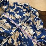 J MCLAUGHLIN Kahlo Silk Blend Belted Shirt Midi Dress Blue Imperial Toile Small Photo 7