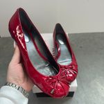 Alfani  Cherry Red Patent Ballet Flats Size 8 Photo 2