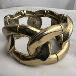 vintage gold toned chain linked art deco bangle bracelet Photo 0