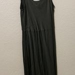 Anthropologie Satin Cowl Sleeveless Slip Maxi Green Dress Women's XS Photo 4