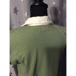 Madewell Green Collar Soft Top Size Small S womens Polo Tee V Neck Photo 4
