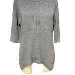 Intermix  Charcoal Gray‎ Cotton Silk High-Low Sweater Size Medium Photo 2