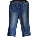 Democracy  Ab solution Mid-Rise Kick Flare Jeans Double Layer Fray Hem Sz 14P Photo 2