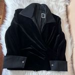 Tadashi Shoji  Women's Velvet Jewel Cuff Wrap Top Full Zip Back Photo 10