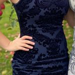 Dark Blue Velvet Homecoming dress Size M Photo 0