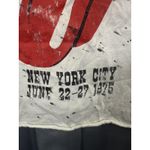 The Rolling Stones Shirt Womens Medium White Cropped Splatter Tongue Logo Band Tee Photo 2