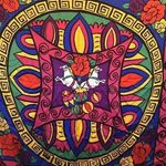 Vintage Square Silk Scarf Escada 1980s Circus Horse Photo 6