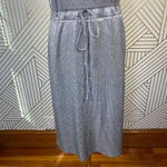 Anthropologie  Dolan Metallic Knit Dress Sleeveless Ribbed‎ Silver Size Small Photo 4