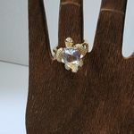 Gold Filled Ring Turtle with Crystal Photo 1