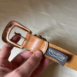 Brighton Vintage 1991  Tan Leather Belt Braided Keeper Hammered Buckle 27-31 Photo 4