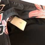 Womens Swimdress Romper Built in Shorts Removable Cups Floral Black Pink L Size L Photo 2