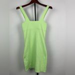 ZARA  x LOTTO Sportswear‎ Light Neon Green Button Tank Mini Dress Photo 8