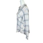 Rails  Brady Button Up Shirt Gauzy Slouchy Sky Haze Plaid Pastel Long Sleeve Sz M Photo 6