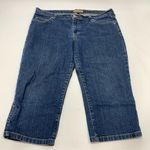 Tommy Jeans Five Pocket Denim Cropped High Rise Wide Leg Jeans Blue Size 13 Photo 0