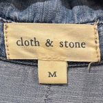 Anthropologie CLOTH AND STONE Blue Chambray Button Down 3/4 Sleeve Shirt Photo 3