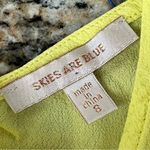 Skies Are Blue Butter Yellow Crepe Blouse Beach Coastal Cowgirl Preppy Capsule S Photo 7