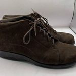 Munro  Ankle Suede Boots brown booties lace size 7.5M comfort shoe women’s Photo 0