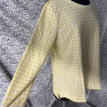 Croft & Barrow  2X Yellow Gingham Long Sleeve Top NWT Photo 1